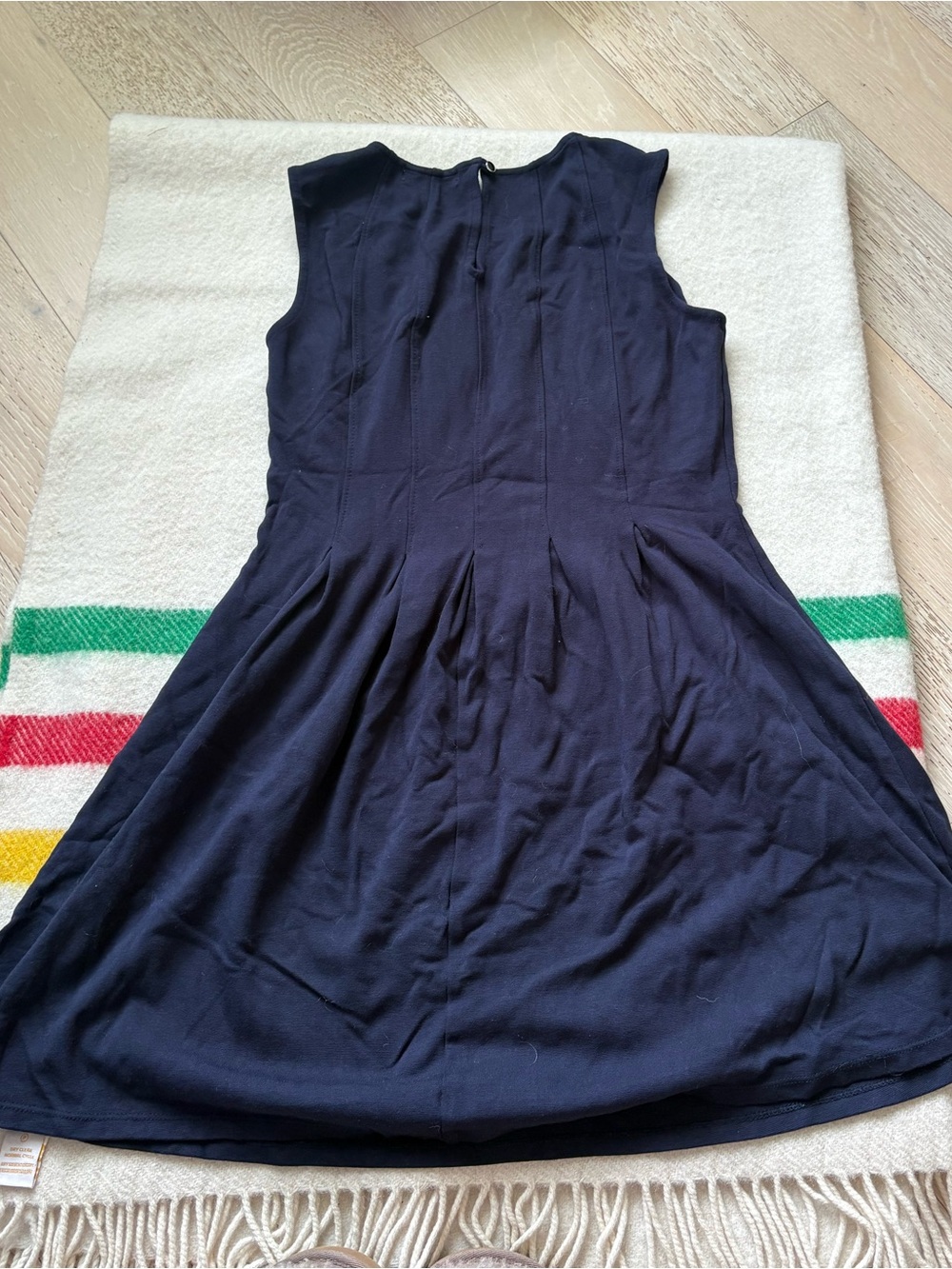 Monteau Navy Sleeveless Fit-and-Flare Midi Dress